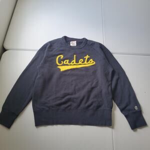 Champion Todd Snyder Sweatshirt Mens Medium Blue Cadets Graphic Fleece Raglan